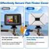 HolyMaji 2 Pcs Fishing Graph Cover Straps Adjustable Bungee - Keep Your Fish Finder Cover Secure During Travel (Black) view 3