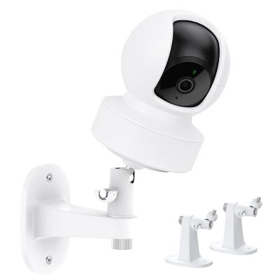 2Pack Adhesive Wall Mount Bracket Compatible with Kasa Indoor Pan/Tilt Smart Security Camera(EC70/71)/TP-Link Tapo C200/210, 360 Degree Adjustable Security Mount Holder