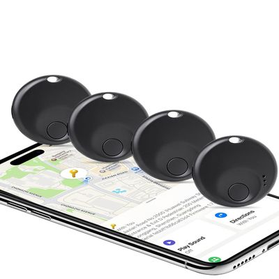 Air Tracker Tags-4 Pack, Bluetooth Keys Finder Luggage Tracker Compatible with Apple Find My APP, Item Locator for Luggage, Backpack, Suitcases, Black (iOS Only)