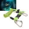 LOCADENCE Scuba Diving Lanyard, Diving Hook Rope, Stainless Steel Spring Coiled Lanyard, Flexible Anti Lost Diving Camera Rope, Diving Reef Hook Spring Rope (Green) view 4