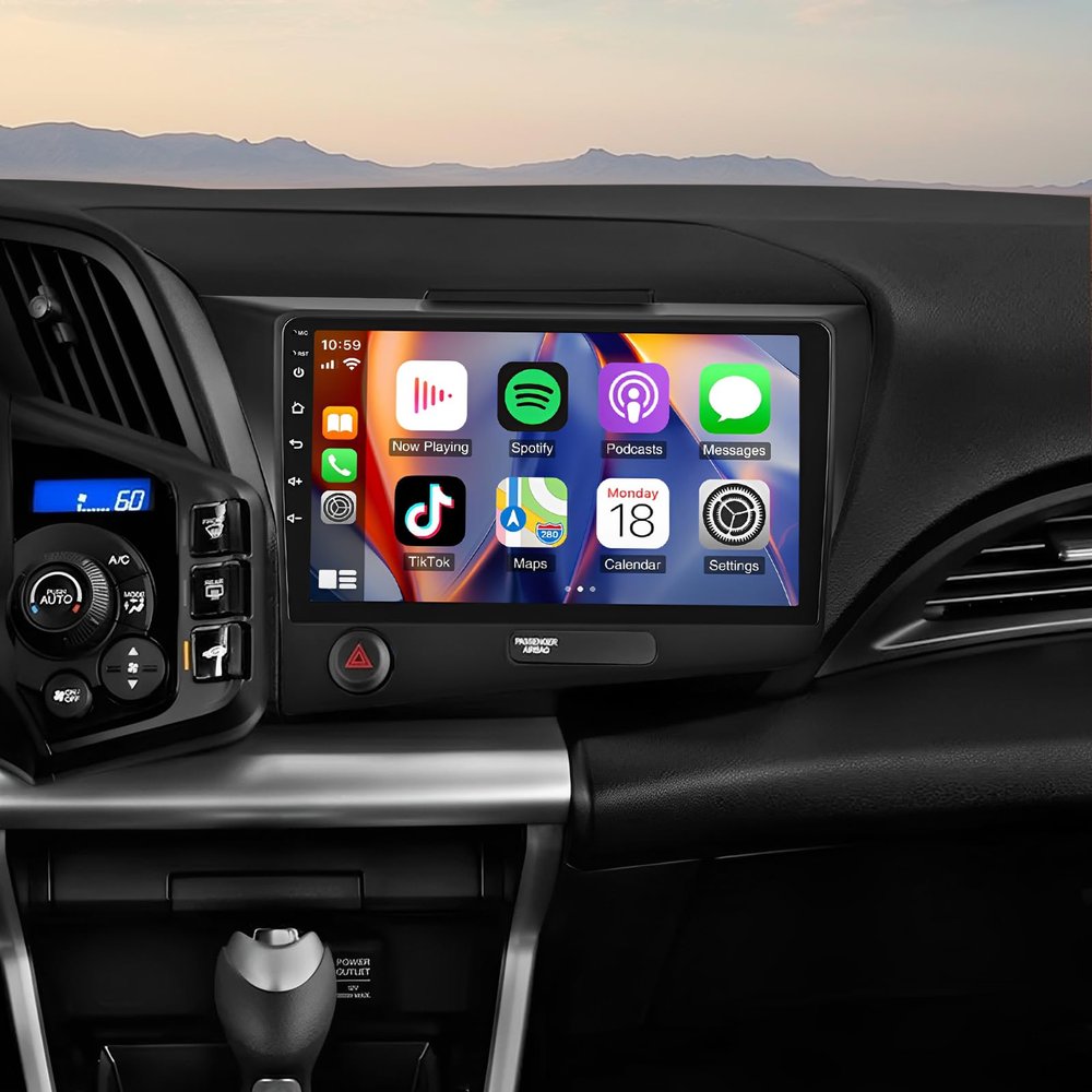 4+64GB 9'' Car Radio for Honda CRZ CR-Z 2010 2011 2012 2013 2014 2015 2016 with Wireless Carplay Android Auto, Touch Screen Carplay GPS Navigation WiFi Bluetooth SWC Mirror Link Backup Camera