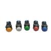 1pcs LA16-11 Push Button Switch Self-Locking/Latching Self-Reset/Momentary 3 Pin NO+NC 1A/250VAC Blue Green Red Yellow White(Green,SELF-Locking_Circular) view 2
