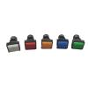 1pcs LA16-11 Push Button Switch Self-Locking/Latching Self-Reset/Momentary 3 Pin NO+NC 1A/250VAC Blue Green Red Yellow White(Green,SELF-Locking_Circular) view 3