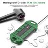 CCCEI Outdoor Power Strip Weatherproof with 8 Plug, Waterproof Extension Cord with Multiple Outlets, Christmas Exterior Garden Yard Surge Protector 25FT, Green. view 2