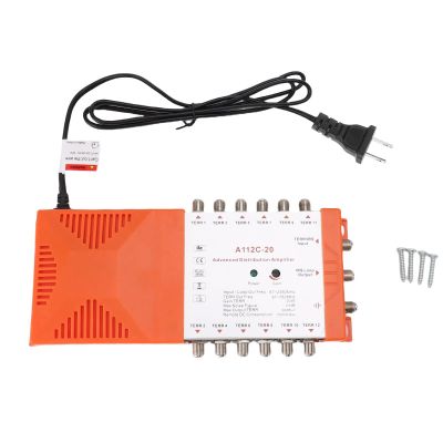 CHEOTIME 12 Channel Distribution Amplifier, Cascading Splitter with 12 Outputs for TV CATV System Support 4G LTE Filter