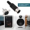 eMagTech 6pcs 3 Pin DIN Male Plug Female Adapter Solder Panel Mount for Digital Equipment Video Signals Chassis view 2