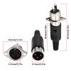 eMagTech 6pcs 3 Pin DIN Male Plug Female Adapter Solder Panel Mount for Digital Equipment Video Signals Chassis view 4