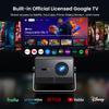2000 ANSI Official Licensed Google TV Outdoor Projector 4K Full HD, Smart Projector with Wifi and Bluetooth, Auto Focus, Dolby Sound,Built-in Apps,HAPPRUN Indoor Home Theater for Phone/TV Stick/PC/PS5 view 2