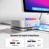 MOVE SPEED mini M4 Dock with 1TB NVMe SSD, 10 in 1 Aluminum Stand Hub, 10Gbps USB-C/A, 4K60Hz HDMI, SD/TF Reader, Space-Saving Vertical Design view 2