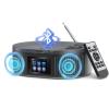 CD Player Portable DESOBRY Boombox CD Player with Bluetooth TX/RX Modes and FM Radio Dual Stereo Speakers Portable CD Players for Home/Car with Remote Support USB, AUX in, Headphone Jack view 1