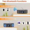 CD Player Portable DESOBRY Boombox CD Player with Bluetooth TX/RX Modes and FM Radio Dual Stereo Speakers Portable CD Players for Home/Car with Remote Support USB, AUX in, Headphone Jack view 3