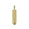 1PCS Gold 6.3mm 1/4" Male to 3.5MM 1/8" Female Jack Stereo Headphone Adapter Home Connectors Adapter Microphone(6.35mm to 3.5MM) view 1