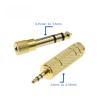 1PCS Gold 6.3mm 1/4" Male to 3.5MM 1/8" Female Jack Stereo Headphone Adapter Home Connectors Adapter Microphone(6.35mm to 3.5MM) view 2