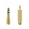 1PCS Gold 6.3mm 1/4" Male to 3.5MM 1/8" Female Jack Stereo Headphone Adapter Home Connectors Adapter Microphone(6.35mm to 3.5MM) view 3