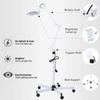 NIELONGHCY 5X Magnifying Floor Lamp, Adjustable Swivel Arm Light with HD Optical Glass, for Beauty, Crafts, Jewelry, and Reading view 2