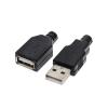 10PCS Type A Male Female USB 4 Pin Socket Connector with Black Cover Type-A DIY Kits(5 x 2 Colours) view 1