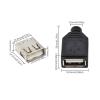 10PCS Type A Male Female USB 4 Pin Socket Connector with Black Cover Type-A DIY Kits(5 x 2 Colours) view 4