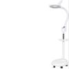 NIELONGHCY 16X Magnifying Glass Floor Standing Lamp with Rolling Base, Dimmable Light for Beauty, Tattoo, Nail, and Reading view 1