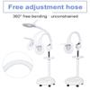NIELONGHCY 16X Magnifying Glass Floor Standing Lamp with Rolling Base, Dimmable Light for Beauty, Tattoo, Nail, and Reading view 4