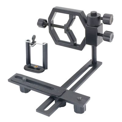 Lab Microscope Accessories Phone Bracket Metal Mount Spotting Scopes Telescope Microscope Monocular Adapter