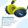 Kids Bluetooth Headphones, 85dB Volume Limited, 68 Hours Playtime, Bluetooth 5.4, Colorful LED Lights Toddler Headphones Wireless with Microphone, Birthday Gift for 1-13 Year Olds (Blue&Yellow) view 2