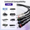 5 RCA Cables 6 feet Component Cable RCA Splitter Audio Video Cable YPbPr RGB AV Cable 1080i Male/Male for DVD STB TV Box HDTV - 1.8m view 3