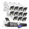 ANNKE 16CH Security Camera System, 16CH H.265+ 4K Surveillance AI DVR and 12x 3K/5MP 2960*1665 CCTV Cams with Smart Dual Light, Built-in Mic, AI Motion Detection, Compatible with Alexa, 2TB Hard Drive view 1