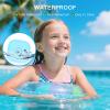 2-Pack Case for Tile by Life360 Mate,Full Waterproof Holder for Kids,with Invisible Pin for Tile Life360 Mate GPS Tracker,Soft Silicone,Anti-Scratch,Pink+Glow Blue view 2