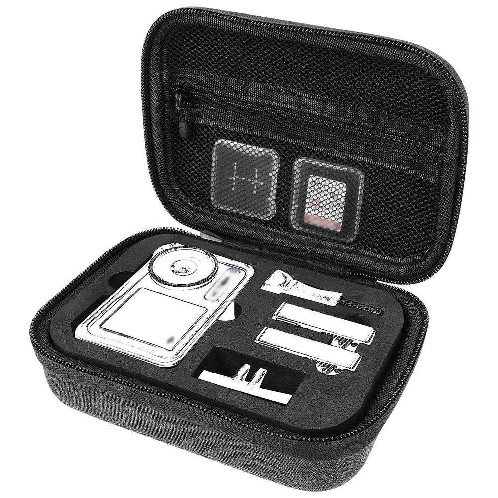 Geekria Carrying Case Compatible with DJI Osmo Action 5 Pro, 4, 3 Camera Protective Case, Hard Shell Travel Storage Bag with Cable Storage for Action5 Pro Accessories (Dark Grey)