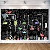 20x10ft Chemical Science Backdrop Chemistry Math Geometry Physics Handwritten Photography Background Chemical Experiments Banner Decoration for Kids Chemistry Lab Photo Booth Props view 1