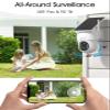 ANRAN 5MP Solar Security Cameras Wireless Outdoor, 2.4G WiFi Camera for Home Security with Fixed Solar Panel, 360 PTZ for Home Surveillance, PIR Human Detection, 3MP Color Night Vision, 2-Way Talk view 3