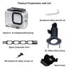YaelHelens Cycling Kit Compatible with GoPro Hero 9-13 40m Waterproof Case + Aluminum Alloy Extension Arm + 20-30mm Bike Mount Anti-Shock Design & Full Accessories Compatibility (YH-160MM) view 2