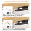 2 in 1 Under Desk Cable Management Tray, Metal Under Table Cable Tray, Wire Management with 2 Mounting Ways, Cord Organizer Box for Office and Home, Black view 2
