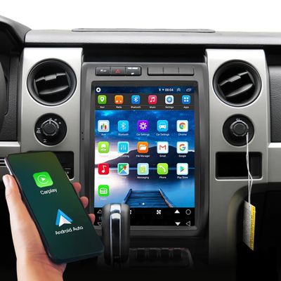 12.1" Carplay Screen Car Radio for Ford F150 Raptor 2009-2012 Years, 8 Core CPU, Carplay Android Auto Ready GPS WiFi FM DSP Bluetooth, Keep OEM Steering Wheel Control (B Model 4+64GB)