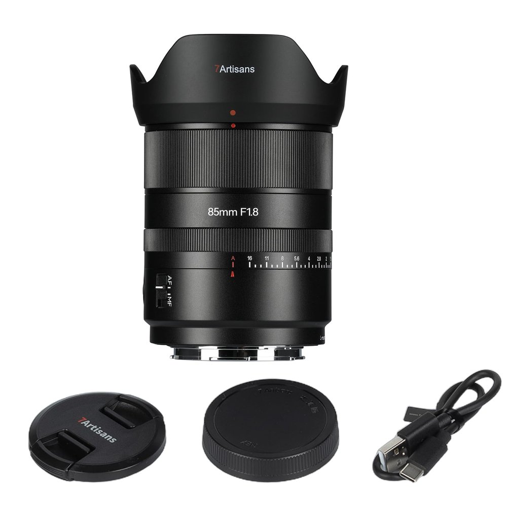 7artisans AF 85mm F1.8 Camera Lens Supports Eye/Face Tracking Large Aperture L Mount Auto Lens Compatible with Sigma FP/Panasonic S/Leica SL Mount Mirrorless Camera(Black)