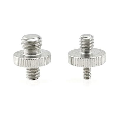 BMXIJW 2PCS 1/4" 3/8" Male Female Thread Screw Tripod Plate Screw Mount for Camera Flash Tripod Mic Metal Camera Accessories Mount Adapter(1/4 to 1/4)