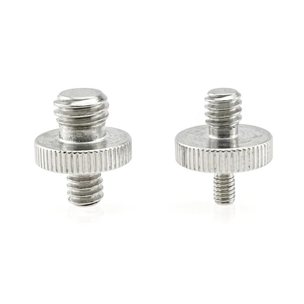 BMXIJW 2PCS 1/4" 3/8" Male Female Thread Screw Tripod Plate Screw Mount for Camera Flash Tripod Mic Metal Camera Accessories Mount Adapter(1/4 to 1/4)