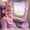 iClever BTH22 Kids Bluetooth Headphones 2 Pack, 60H Play Time, 74/85 dBA Safe Volume, Bluetooth 5.4, USB C, Over Ear Kids Headphones Wireless AUX Cord for iPad/Tablet/Travel/School, Black & Magenta view 2