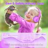 iClever BTH22 Kids Bluetooth Headphones 2 Pack, 60H Play Time, 74/85 dBA Safe Volume, Bluetooth 5.4, USB C, Over Ear Kids Headphones Wireless AUX Cord for iPad/Tablet/Travel/School, Black & Magenta view 3