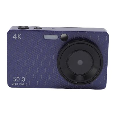Zunate 4K Digital Camera 50MP with 2.8 Inch Screen, Auto Focus, 16x Zoom, Fill Light, Timer, Filters, Type C Charging, Compact Metal Camera for Students & Daily Photography (Blue)