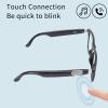 Yoidesu Smart Glasses with Ai Translator, Bluetooth V5.4 Smart Sunglasses for Men & Women, IP65 Water Proof, 144 Language Real Time Translation, Ai Glasses for Travel Business (Black view 3