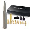 50 Cal Bullet Antenna Grey Bullet Antenna Truck Car Antenna Replacement for Silverado 1500 Ford F150 F250 F350 Dodge Ram 1500 GMC Sierra 1500 Ranger Jeep Short Replacement Antena (Grey) view 1