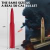 50 Cal Bullet Antenna Red Bullet Antenna Truck Car Antenna Replacement for Silverado 1500 Ford F150 F250 F350 Dodge Ram 1500 GMC Sierra 1500 Ranger Jeep Short Replacement Antena (Red) view 2
