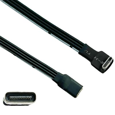 FeiYeup Flat USB C Charging Cable Type C Male to Female 18W Charging Extension Cable 480mbps High Speed Transmission Adapter