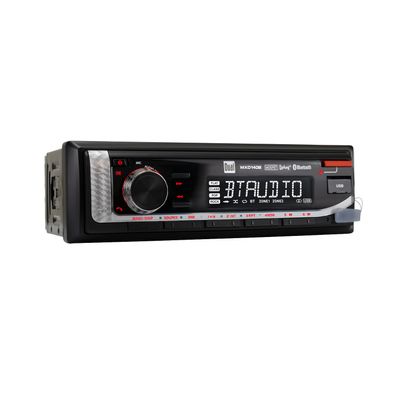 Dual Electronics MXD140B Marine Radio | AM/FM Stereo Receiver | 8-Character LCD | Single DIN | Boat Radio with Built-in Bluetooth | USB Port with 2.1 A Charging | Black