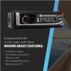 Dual Electronics MXD140B Marine Radio | AM/FM Stereo Receiver | 8-Character LCD | Single DIN | Boat Radio with Built-in Bluetooth | USB Port with 2.1 A Charging | Black view 2