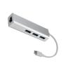 Tofficu 3 USB c to Multi USB Ethernet Adapter for Laptop Type c to Ethernet Adapter White view 1