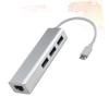 Tofficu 3 USB c to Multi USB Ethernet Adapter for Laptop Type c to Ethernet Adapter White view 4