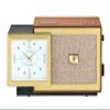 B7800 Precision Tone Modern Clock Radio  Bulova 150th Anniversary Edition, Solid American Walnut Case, Bluetooth Speaker, FM Radio, USB-A & USB-C Charging, Lighted Dial, Alarm with Snooze view 2