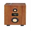 B7800 Precision Tone Modern Clock Radio  Bulova 150th Anniversary Edition, Solid American Walnut Case, Bluetooth Speaker, FM Radio, USB-A & USB-C Charging, Lighted Dial, Alarm with Snooze view 3